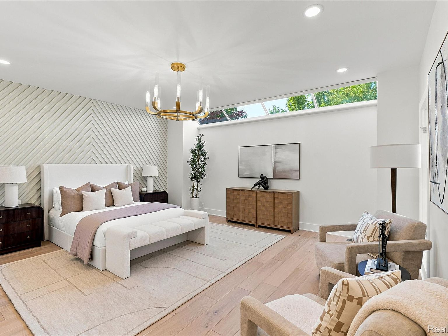 Bedroom refreshed with staging