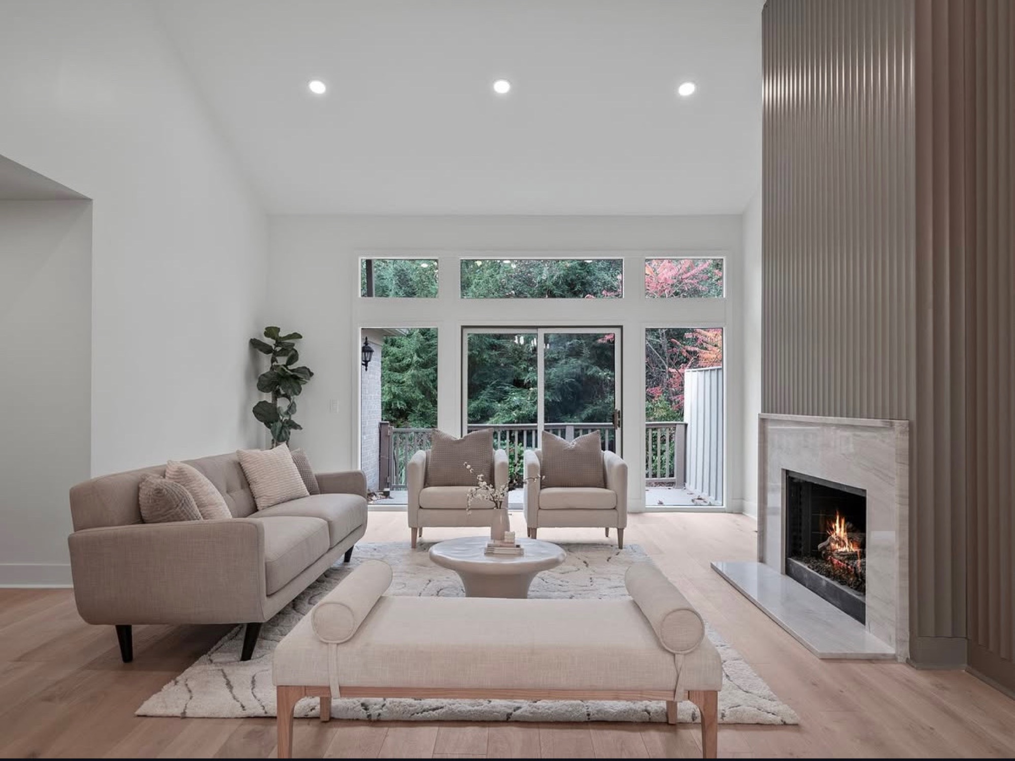 Great room staged by Vivid