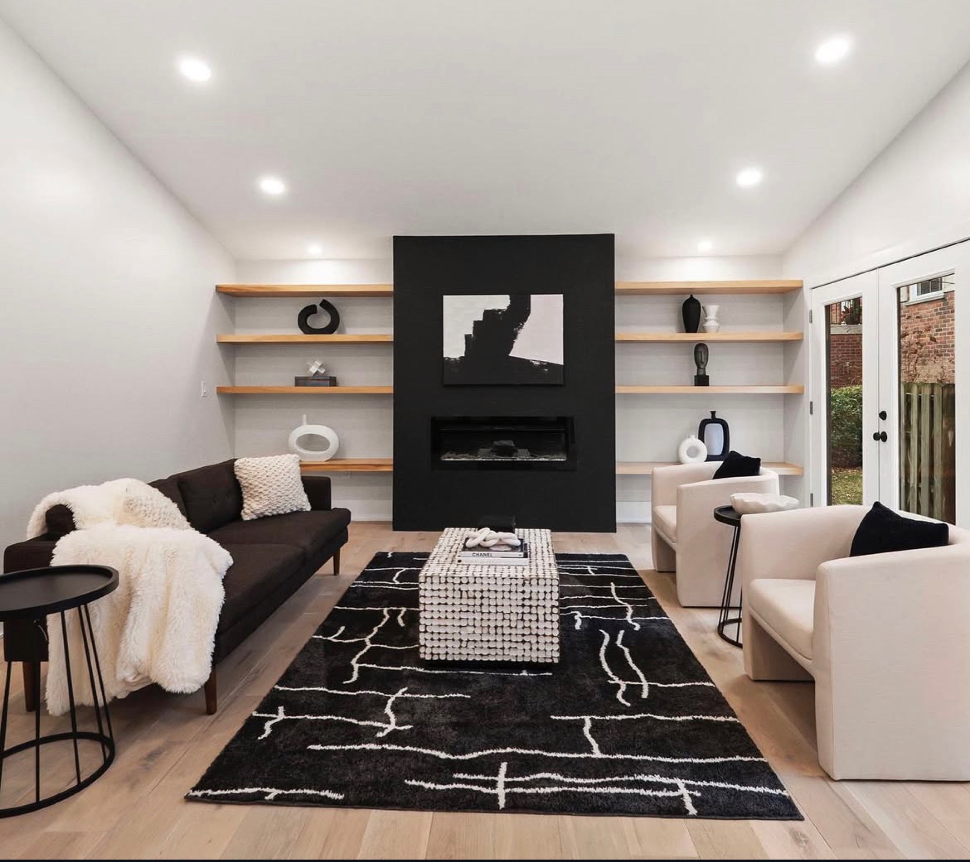Family room staged by Vivid